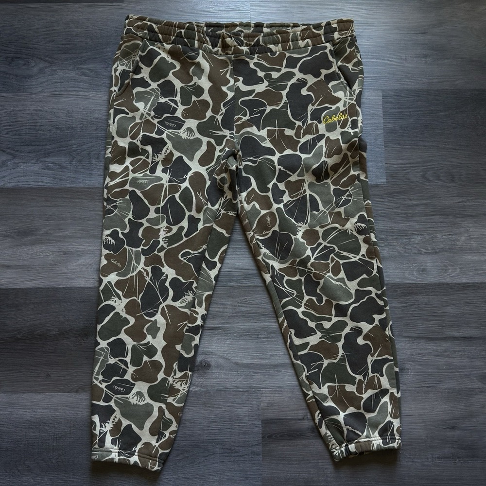 Cabela's Heritage Duck Camo Sweatpants Mens 3XL Loungewear Hunting Streetwear